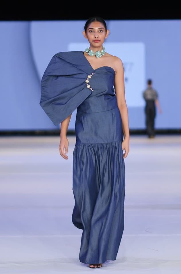 Model portrait from Fiji Fashion Week runway